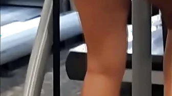 Trina during our travels working out and wearing different revealing outfits. She flashes gym patron at the end while wearing see through outfit.